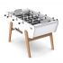 Table de baby-foot Stella Star blanc et bois avec pieds en bois massif