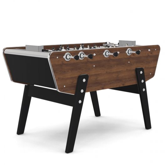Design exclusif bois foncé et noir - baby-foot Star Warmia Stella