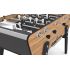 Plateau de jeu du Baby-foot Outdoor bois et noir, terrain noir et joueurs blancs et noirs
