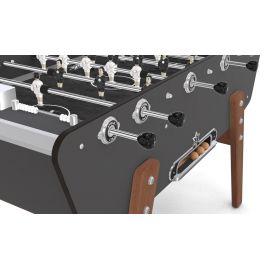 baby-foot Outdoor noir Stella avec pieds en bois et finition HPL pour usage extérieur