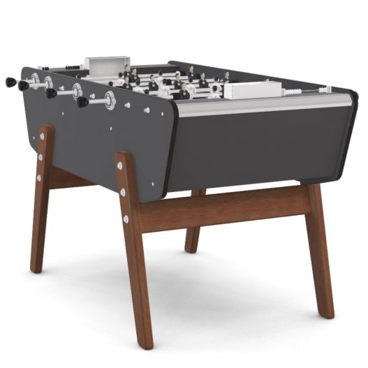 baby-foot Outdoor noir Stella en extérieur, structure noire et bois, parfait pour terrasse ou jardin