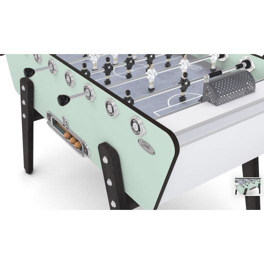 baby-foot Champion Collector Outdoor vert pastel, barres télescopiques inox et poignées ergonomiques