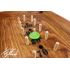 Jeu de Toupies en Bois avec plateau de jeu, 100 % Artisanal !