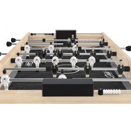 Baby-foot Stella Home bois massif - vue générale du modèle avec piètement noir