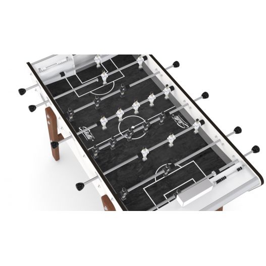 Baby foot stella outdoor home noir blanc et bois