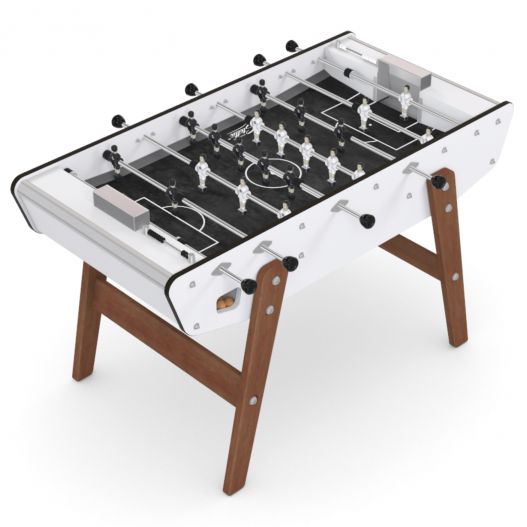 Baby foot Outdoor noir blanc et bois
