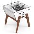 Baby foot 2 joueurs noir blanc bois