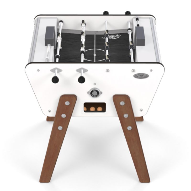 Profil baby foot extérieur 2 joueurs noir blanc bois