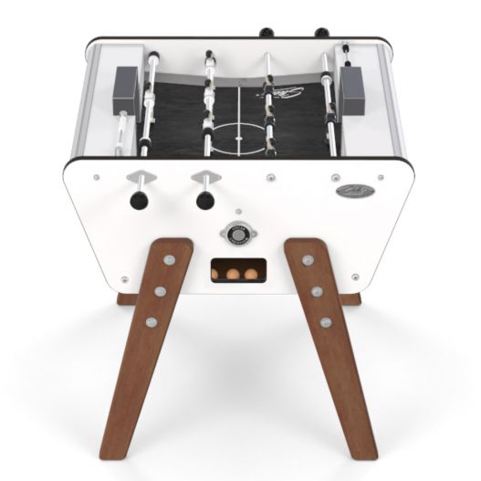 Profil baby foot extérieur 2 joueurs noir blanc bois