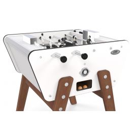 Baby foot blanc bois et noir extérieur