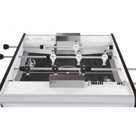 Caisse baby foot 2 joueurs noir blanc bois