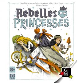 Couverture du jeu Rebelles Princesses avec trois héroïnes inspirées de contes de fées.