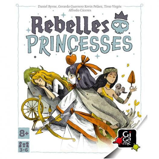 Couverture du jeu Rebelles Princesses avec trois héroïnes inspirées de contes de fées.