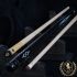 Queue de billard pool 2 pièces, finition noire billant et bleue, procédé en 13 mm, 19 oz