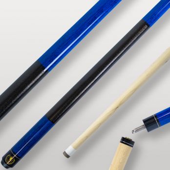 Queue de billard américaine Lord Cue finition brillante bleue