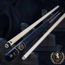 Queue de billard pour joueur pro, un poids de 19 oz, avec une jonction acier au demie de la canne