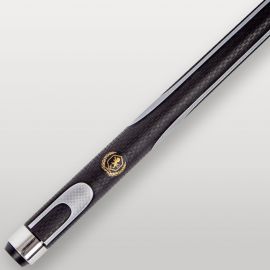 Logo doré Lord-Cue sur le talon de la queue de billard Xtrem Shot Blanche