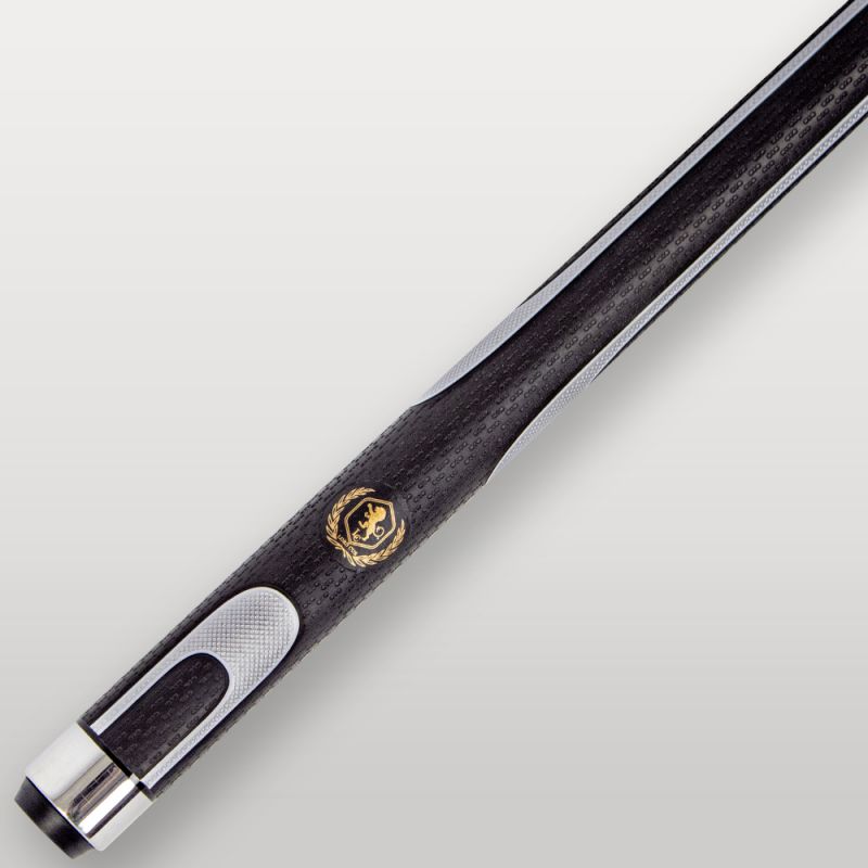 Logo doré Lord-Cue sur le talon de la queue de billard Xtrem Shot Blanche