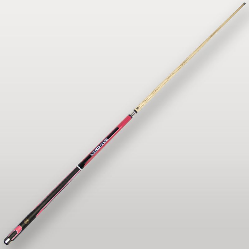 Queue de billard Lord-Cue Xtrem Shot Rose vue complète sur fond clair