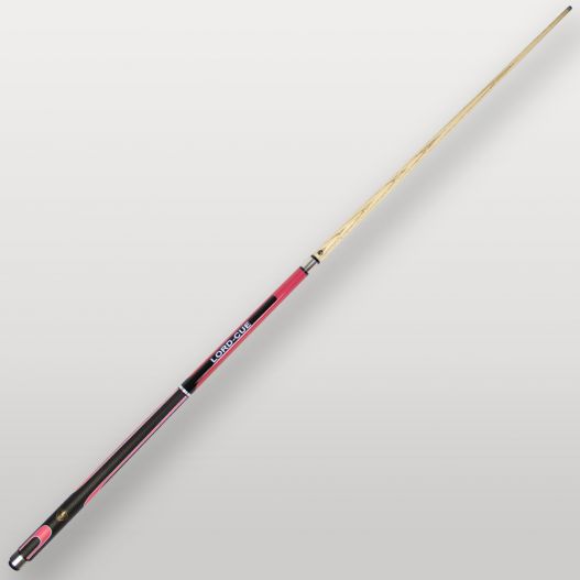 Queue de billard Lord-Cue Xtrem Shot Rose vue complète sur fond clair