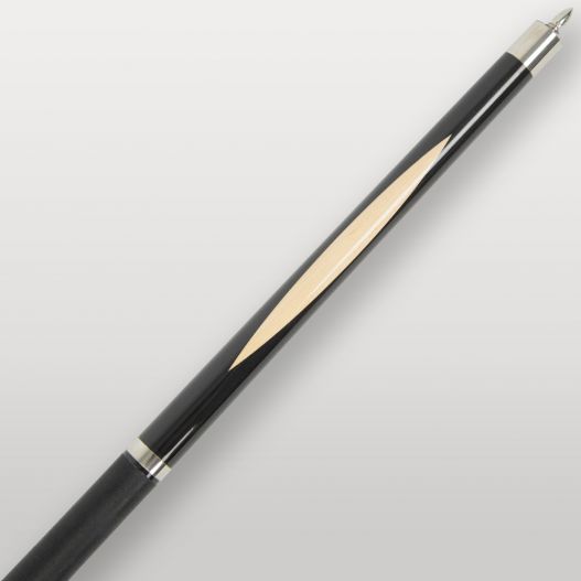 Détail du fût noir avec incrustation bois clair de la queue de billard Lord-Cue Break Out