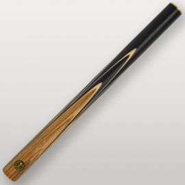 Vue arrière de la queue de billard Lord-Cue Tiger, design noir mat et bois naturel.