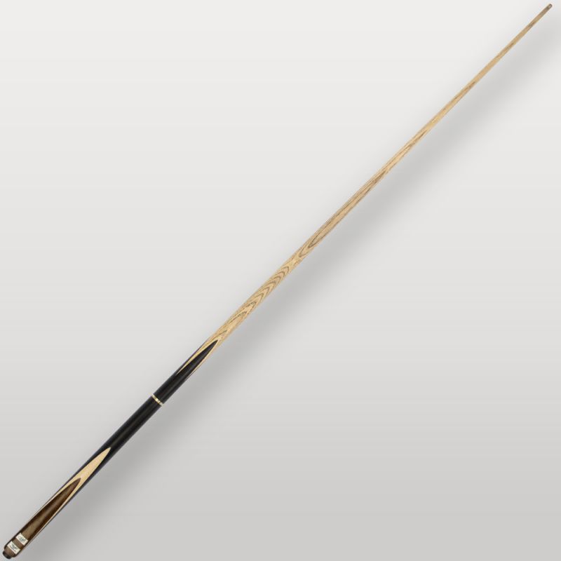 Queue de billard Lord-Cue LP Chester vue complète sur fond clair, finition bois et noir.