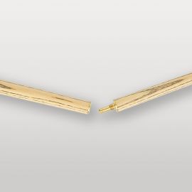 Gros plan sur la queue de billard LP Legacy avec fût, flèche et jonction en laiton.