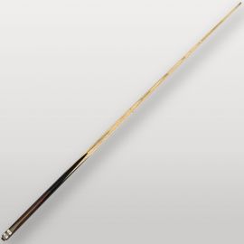 Queue de billard LP Legacy vue complète, fût noir et bois clair sur fond neutre.