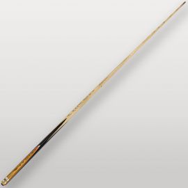 Queue de billard LP Rosawood vue complète, finition bois rosé et noir sur fond neutre.