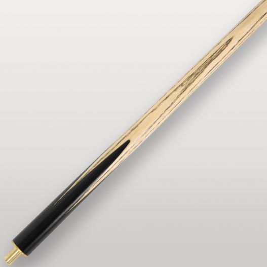 Détail de la flèche de la queue de billard Lord Cue Zebrano, grain du bois apparent.