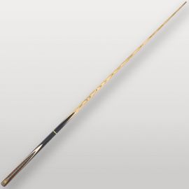 Queue de billard Lord Cue Dragon vue complète, design noir et bois clair avec incrustations écaille.
