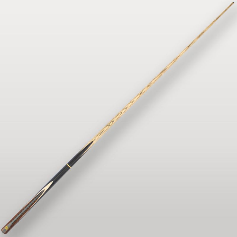 Queue de billard Lord Cue Dragon vue complète, design noir et bois clair avec incrustations écaille.