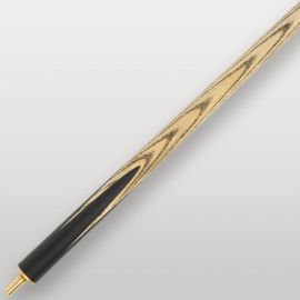 Détail de la flèche de la queue de billard Lord Cue Blackwood, finition bois clair et raccord doré.