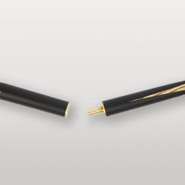 Jonction en laiton doré de la queue de billard Lord Cue Blackwood, système d’assemblage ¾ précis.