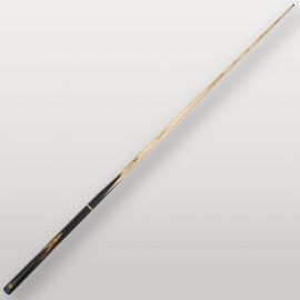 Queue de billard Lord Cue Blackwood vue complète, design noir et bois clair élégant.