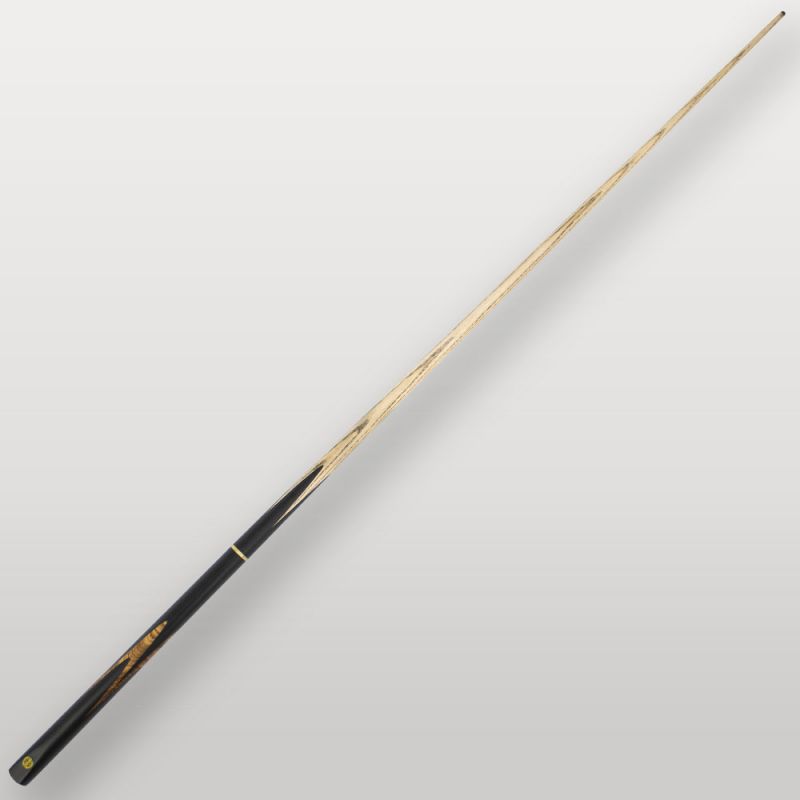 Queue de billard Lord Cue Blackwood vue complète, design noir et bois clair élégant.