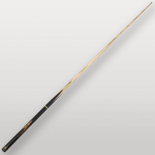 Queue de billard Lord Cue Blackwood vue complète, design noir et bois clair élégant.