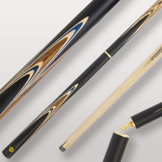 Image de couverture de la queue de billard Lord Cue Aston Blue Zebrano, style moderne et raffiné.