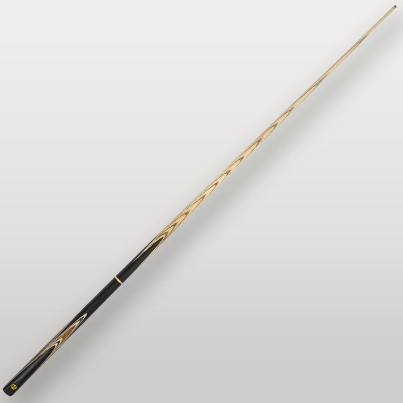 Queue de billard Lord Cue Aston Blue Zebrano vue complète, design zébré bleu et bois clair.