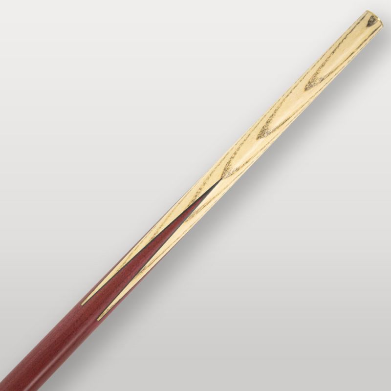 Détail de l’ébène et des épissures décoratives sur le fût de la queue Lynx haut de gamme 1/2.