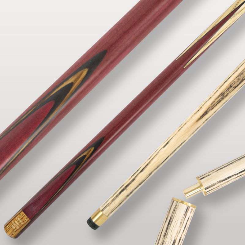 Image de couverture de la queue de billard Lynx haut de gamme 1/2, bois acajou et frêne clair.