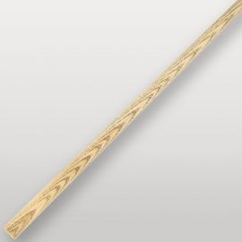 Détail du fût en frêne clair de la queue Lynx 2000, rainures fines et texture naturelle.