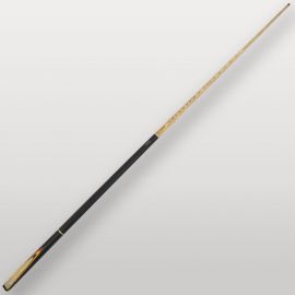 Queue de billard Lynx 2000 vue complète, modèle 3 pièces en frêne et finition noire satinée.