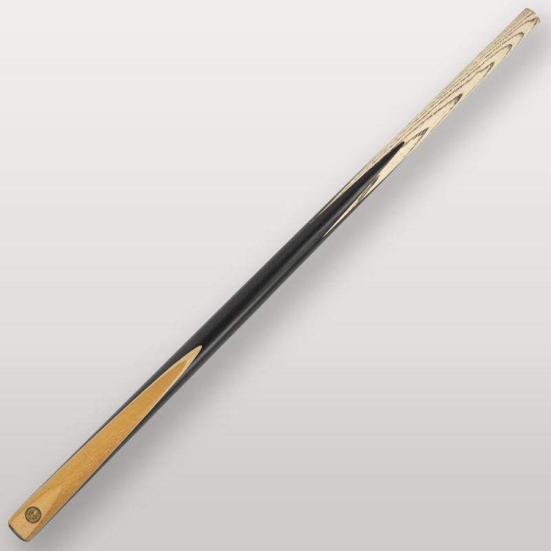 Fût complet de la queue de billard Lord Cue Pool School en bois clair et noir, finition vernie soignée.