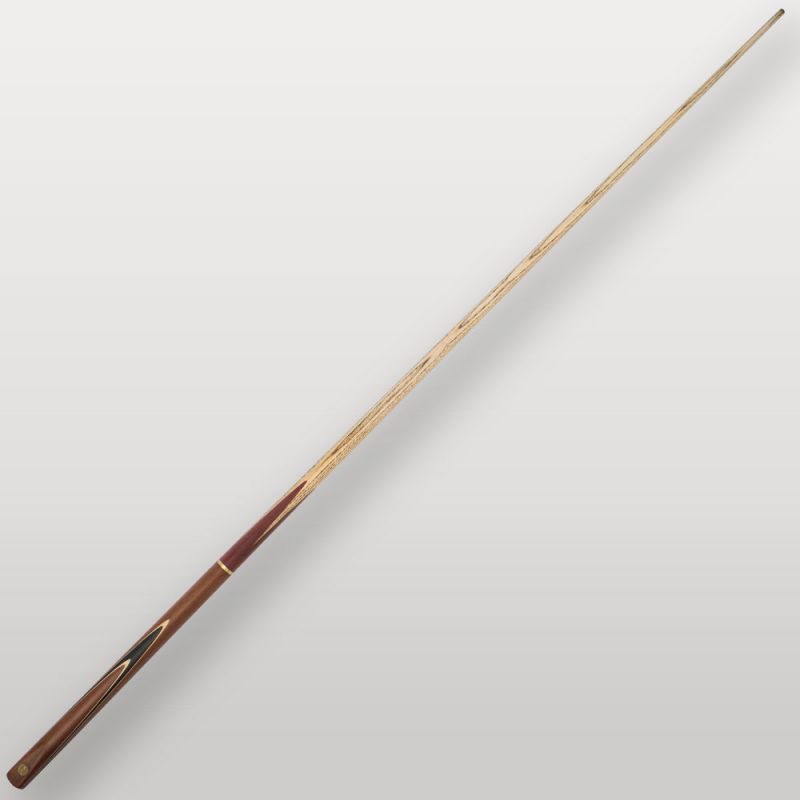 Queue de billard Lord Cue Falcon Wine vue complète, design bicolore en bois clair et acajou.