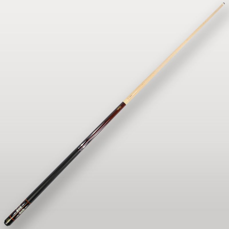 Queue de billard Lynx Pro 105 vue complète, modèle français en érable et fût noir laqué.