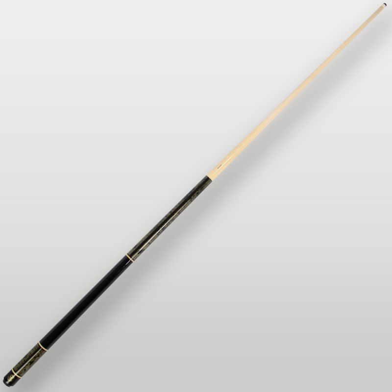 Queue de billard Lynx Pro 140 vue complète, modèle français en bois d’érable et marqueterie verte.