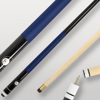 Image de couverture de la queue de billard mixtes 2 pièces bleue, modèle design et polyvalent