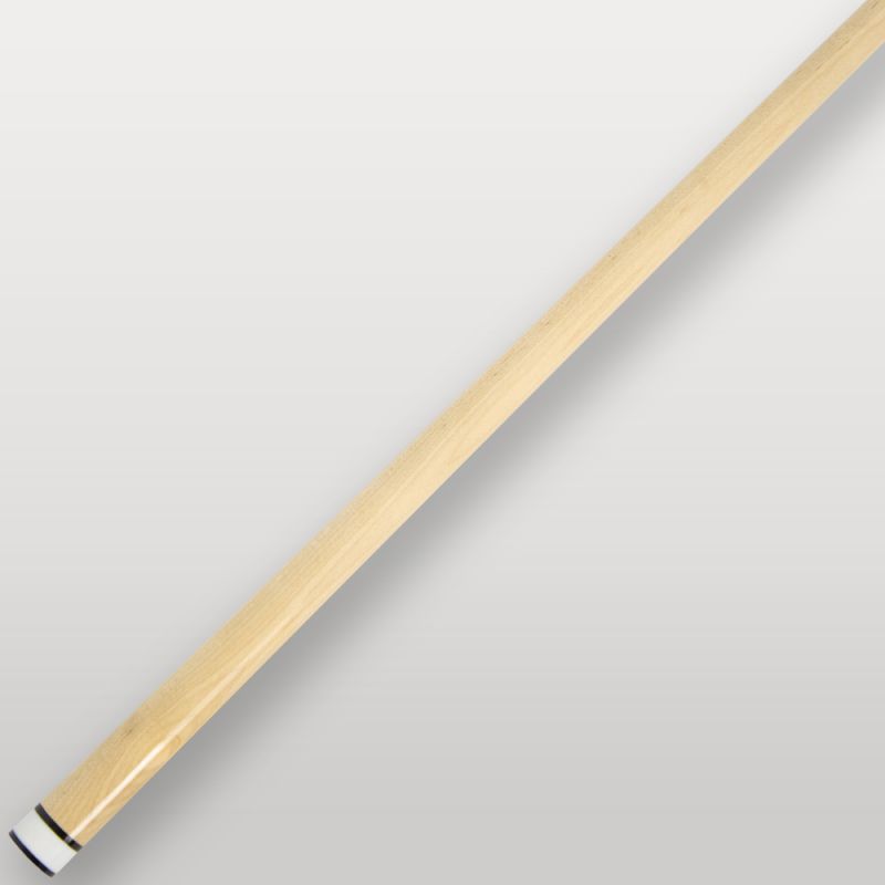 Gros plan sur le filetage métallique et la flèche de la queue de billard Ramin 2 pièces rouge.